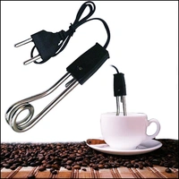 Electric Instant Immersion Mini Heater for Coffee/Tea/Soup/Water/Milk Heater Boiler Immersion Rod. (Black)